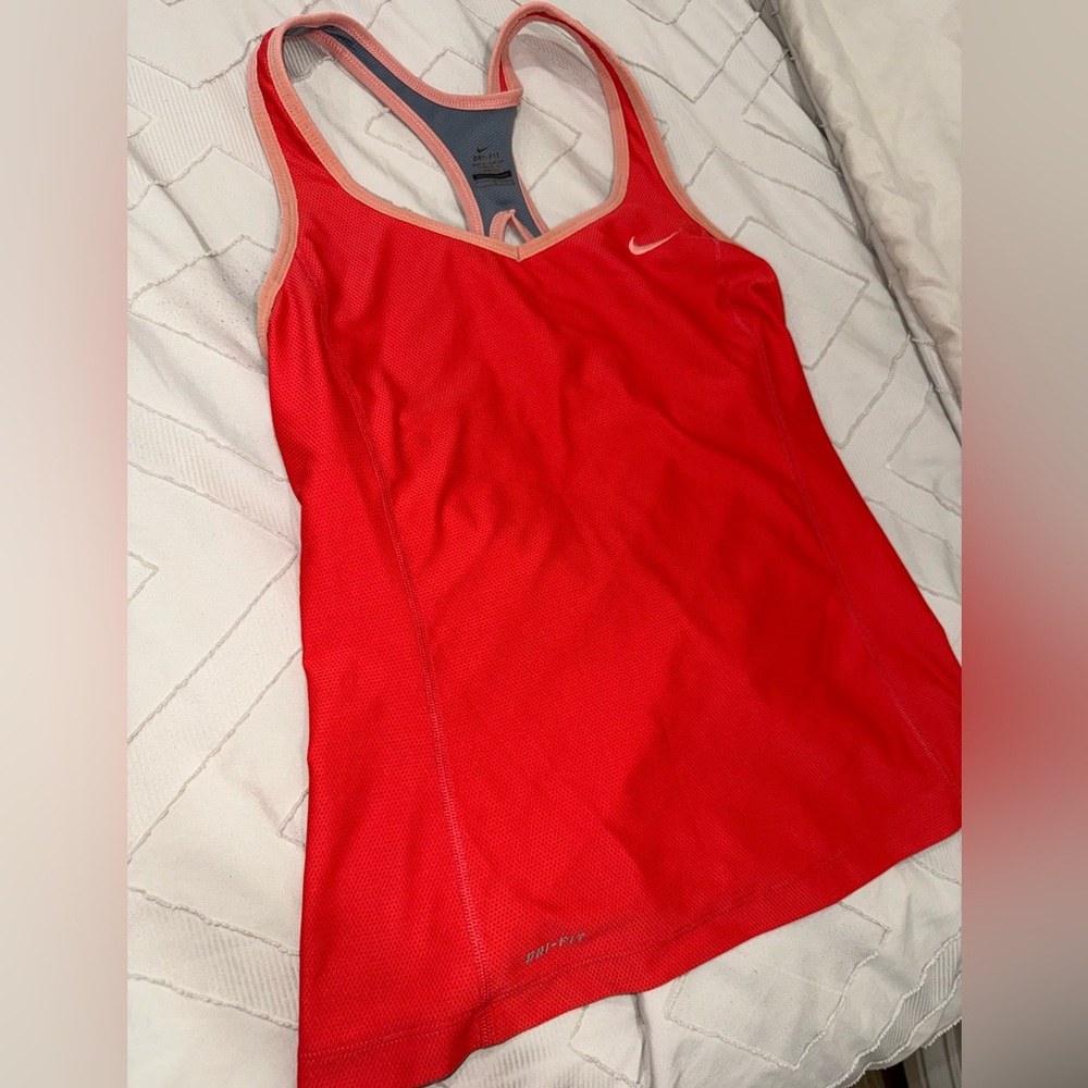 Nike Gray and Pink Dri-FIT Tank